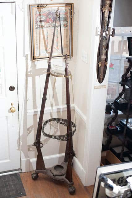 Coat Rack Made of Civil War Relics from GAR Post | Gettysburg Museum