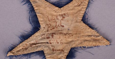 Star from Confederate Flag of 13th Alabama Captured at Pickett's Charge