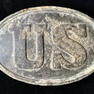 Original Nice Civil War Excavated Relic U.S. Belt Plate (Buckle) Recovered At Chancellorsville Certified
