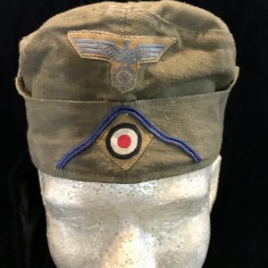 Original WWII German Army (Heer) Medic Africa Corps EM/NCO'S TROPICAL OVERSEAS CAP. (TropenfeldmÃ¼tze) Certified