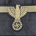 Original WWII German Waffen SS SLEEVE EAGLE. (Tropen SS-Ã„rmelhoheitsabzeichen) Brought Home By A U.S. Veteran From Dachau Certified