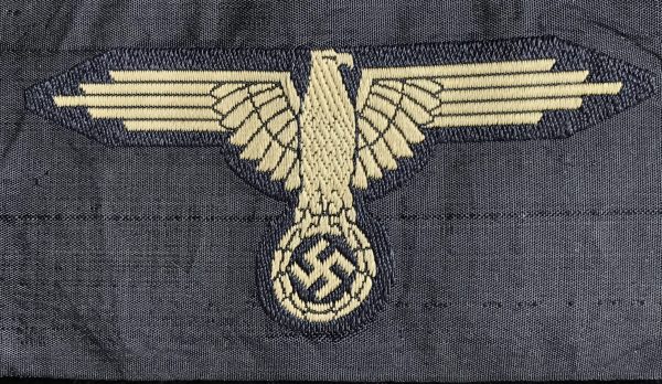 Original WWII German Waffen SS SLEEVE EAGLE. (Tropen SS-Ã„rmelhoheitsabzeichen) Brought Home By A U.S. Veteran From Dachau Certified