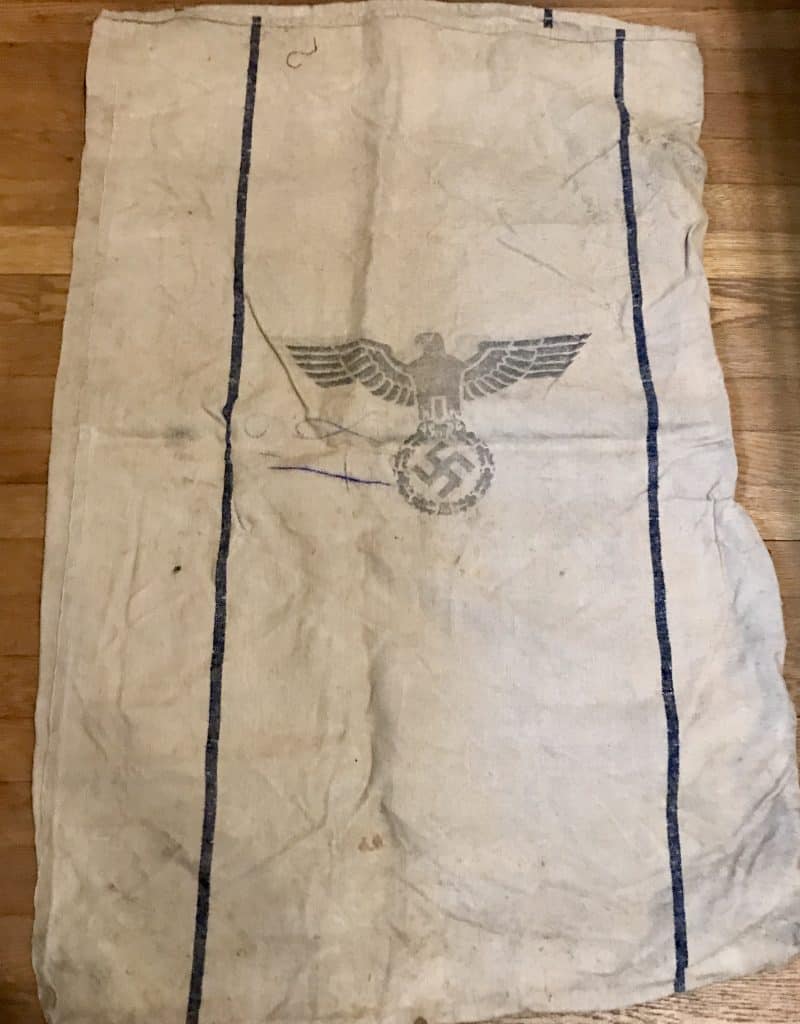 Original WWII German Grain Sack With LARGE Wehrmacht Eagle Certified By