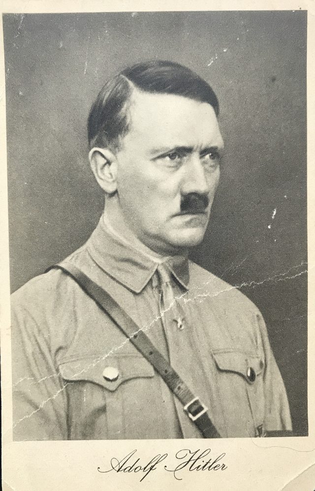 RARE Adolf Hitler Photo Postcard Circa 1930’S By Certified By The Gettysburg Museum Of History