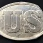 Outstanding Original Civil War Excavated Relic Battle Damaged U.S. Belt Plate (Buckle) With Leather Recovered At Fredericksburg Certified