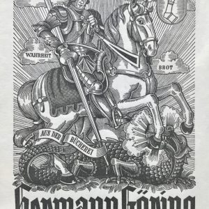 Very Rare Herman Goeringâ€™s Personally Owned Engraved Book Plate Brought Home By A U.S. Veteran Certified