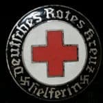 Original WWII German DRK HELPERâ€™S ACTIVE SERVICE BROOCH. (Helferin Abzeichen) Red Cross Nurse Brought Home By A U.S. Veteran Certified