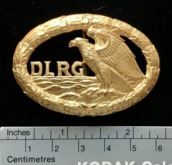 Original German RARE NSDAP (Nazi Party) GOLD DLRG ACHIEVEMENT BADGE. (Aufschlagnadel Abzeichen) Certified
