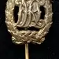 Original WWII Era German Stick Pin Version Of the DRL Sports Badge In Bronze Maker Marked Certified