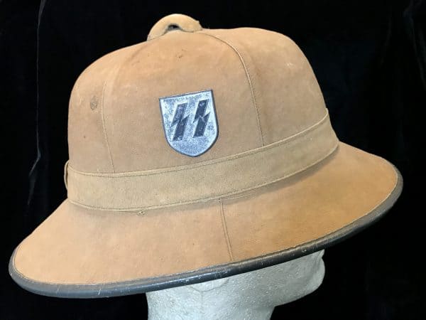 Mega Rare Authentic Waffen SS Tropical Helmet Brought Home By A U.S. Veteran Certified