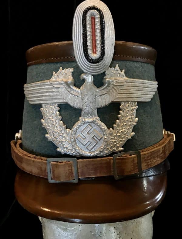 Original WWII German Police GENDARMERIE NCOâ€™S SHAKO Brought Home By A U.S. Veteran Certified
