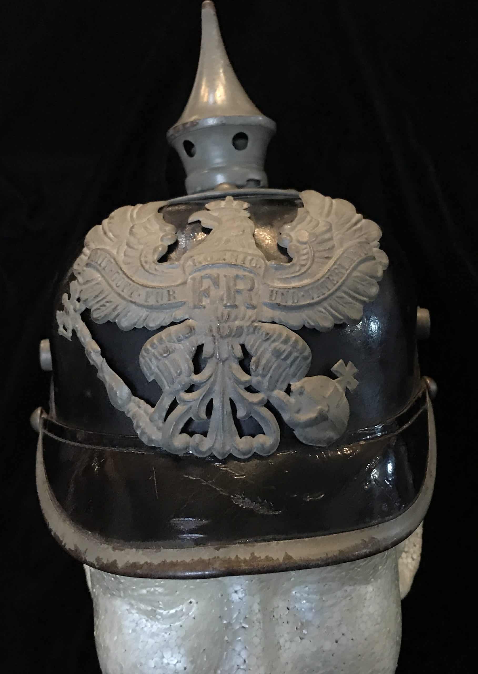 Sold at Auction: GERMAN WWI-ERA SPIKE PICKELHAUBE HELMET