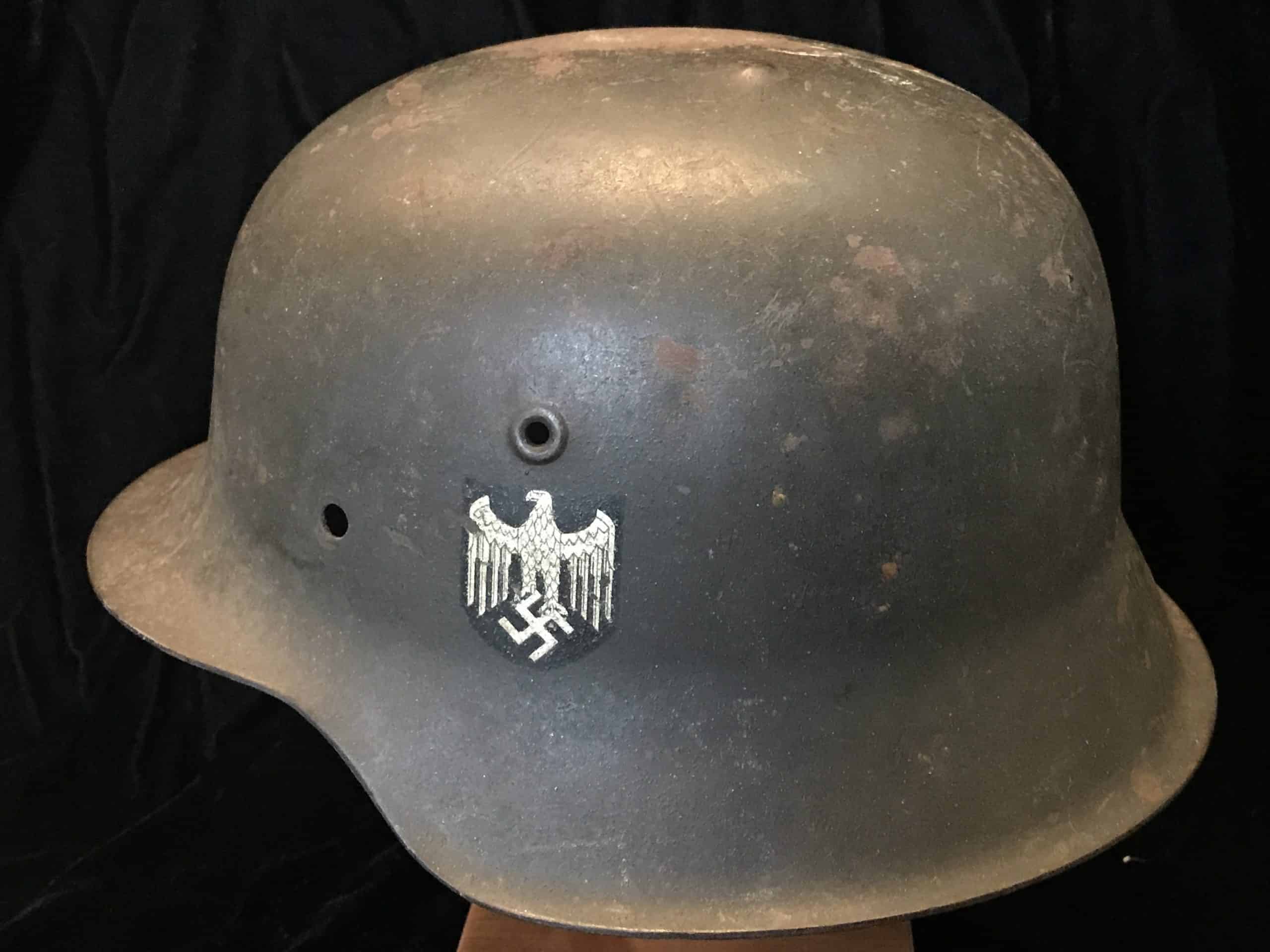 Explore Authentic WWII M42 German Helmet from Veteran