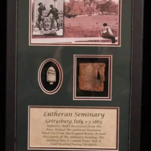 Battle Of Gettysburg Artifact from the Luthern Seminary Plus a Bullet Recovered From This Area