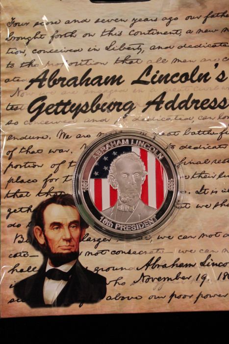 Abraham Lincoln's Gettysburg Address Collector's Coin