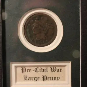 Authentic Pre Civil War Dated Large Penny In Collectors Box