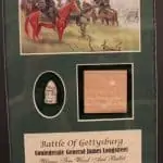 General Longstreet Witness Wood And Authetic Gettysburg Bullet Display