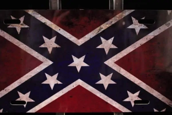Confederate Flag License Plate