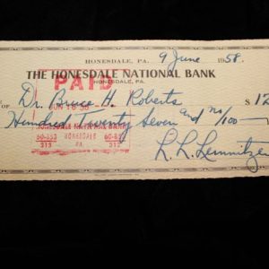 General Lemnitzer's Hand Signed Check COTJCOS JFK