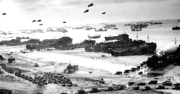 Original Piece Of U.S. D-Day Used Barrage Balloon From Omaha Beach Certified