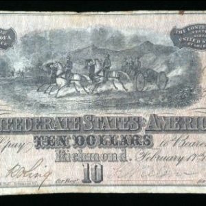 Authentic Civil War Confederate Money, Standard Grade Certified By The Gettysburg Museum Of History