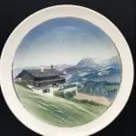 Original 1930's Plate Of Adolf Hitler's House The Berghof (Haus Wachenfeld)