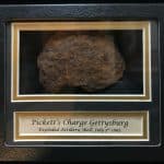 Authentic Gettysburg Pickett's Charge Artillery Shell Piece (Large) Civil War Relic In Collectors Glass Case Certified By The Gettysburg Museum Of History