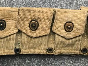 Original WWII U.S. Rifle Belt Maker Marked Dated January 1942 Excellent Early Example M-1 Garand Certified