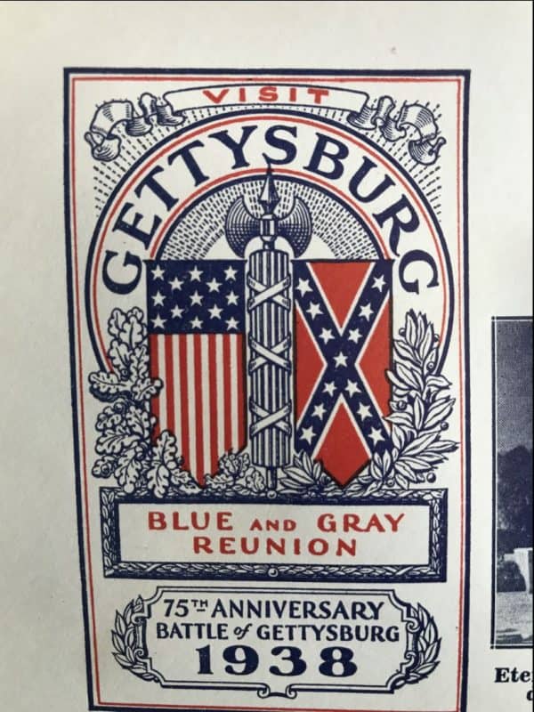 Rare Original 1938 Gettysburg Reunion Peace Light Dedication Printed Envelope Certified