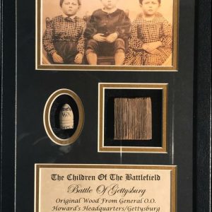 Children Of The Battlefield Authentic Gettysburg Orphanage Wood And Bullet Relic Set In Collectorâ€™s Glass Case