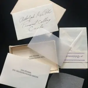 Adolf Hitlerâ€™s Personal Calling Card Captured From Schloss Klessheim By A U.S. Captain Certified