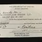 John F. Kennedy's Original Personally Owned Blood Type Card