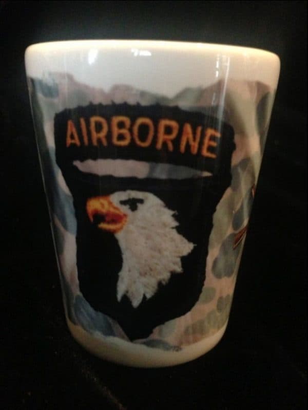Hang Tough 506 Parachute Infantry Regiment 101st Airborne Shot Glass