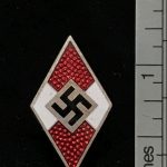 Original WWII Hitler Youth Membership Pin Brought Home By A U.S. Veteran Certified