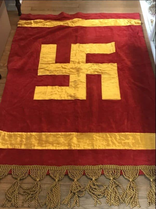 Exceeding Rare And Exquisite WWII German NSDAP (Nazi) Tapestry From The Reich Chancellery In Berlin Brought Home By A U.S. Veteran Certified