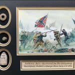 Authentic Relics From Pickettâ€™s Charge Area Of The Battle of Gettysburg In Collectorâ€™s Glass Case Certified