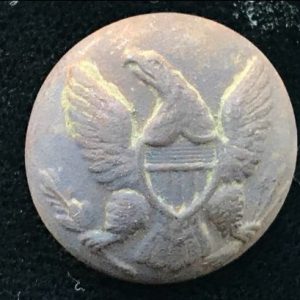 Original Civil War Enlisted Relic Eagle Coat Size Button Recovered At The Cedar Creek