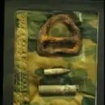 Original WWII Parachute Deluxe Hook, Bullet, And Parachute Piece Recovered In Normandy France D-Day