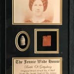 Deluxe Jennie Wade House Brick And Confederate Bullet Set Display In Collectorâ€™s Glass Case