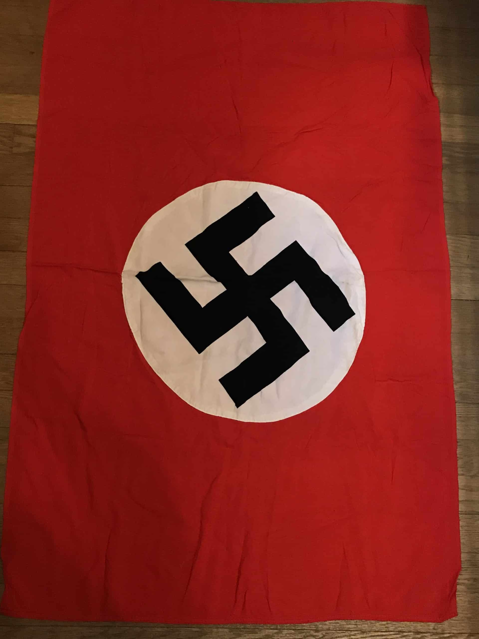 Very Nice Almost Mint LARGE Original WWII Era German Nazi Party Flag 