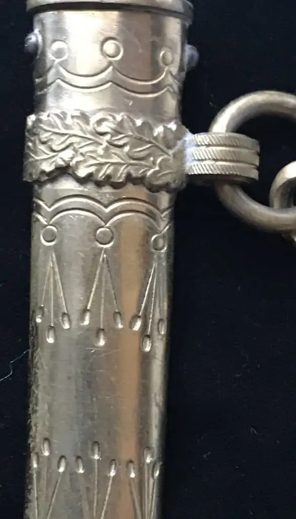 German naval dagger hilt detail – portepee German navy dagger from WWII