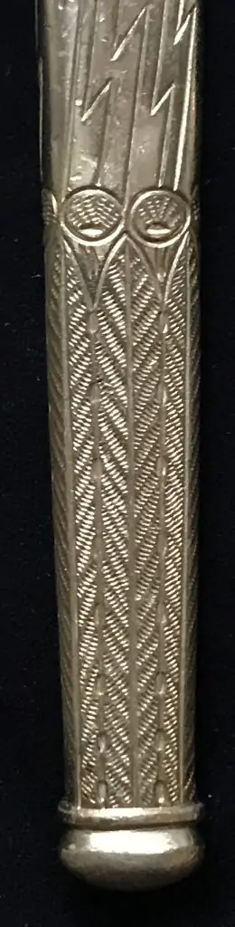 Close-up of German navy dagger blade – WW2 German naval daggers by Eichorn