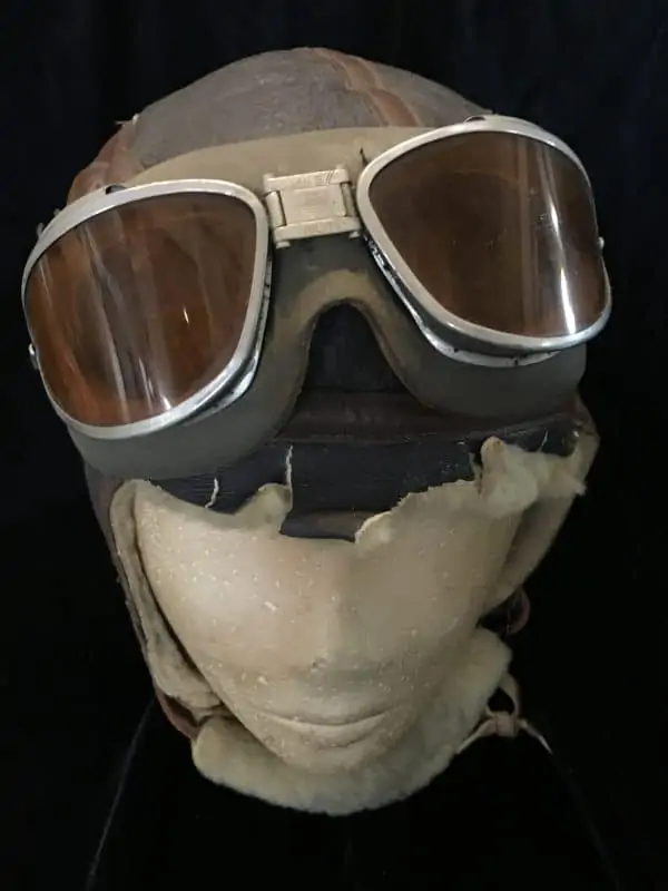 ww2 flying helmet and goggles