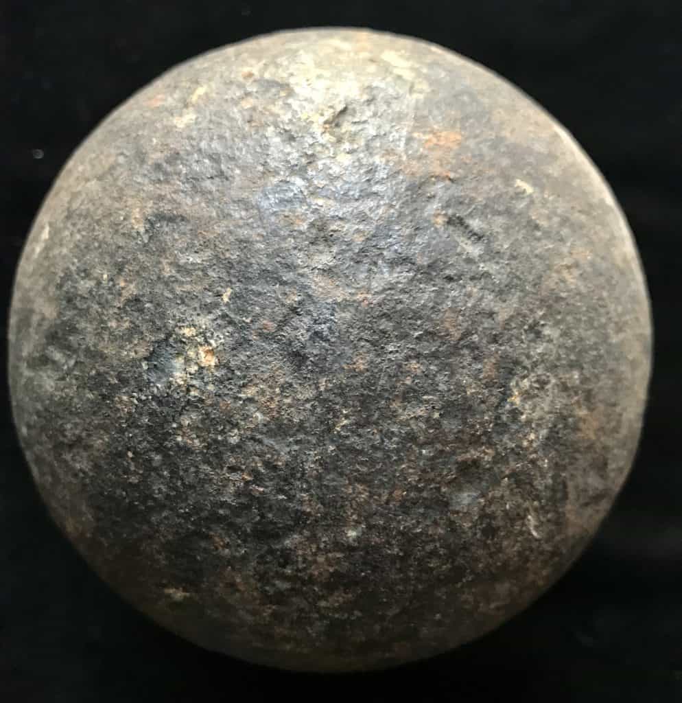 Original Outstanding Early Pick Up Large 12lb. Civil War Cannon Ball
