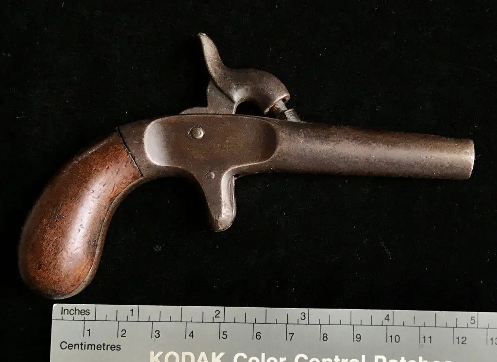 Authentic Civil War Brass Frame .36 Caliber Cap and Ball Pistol