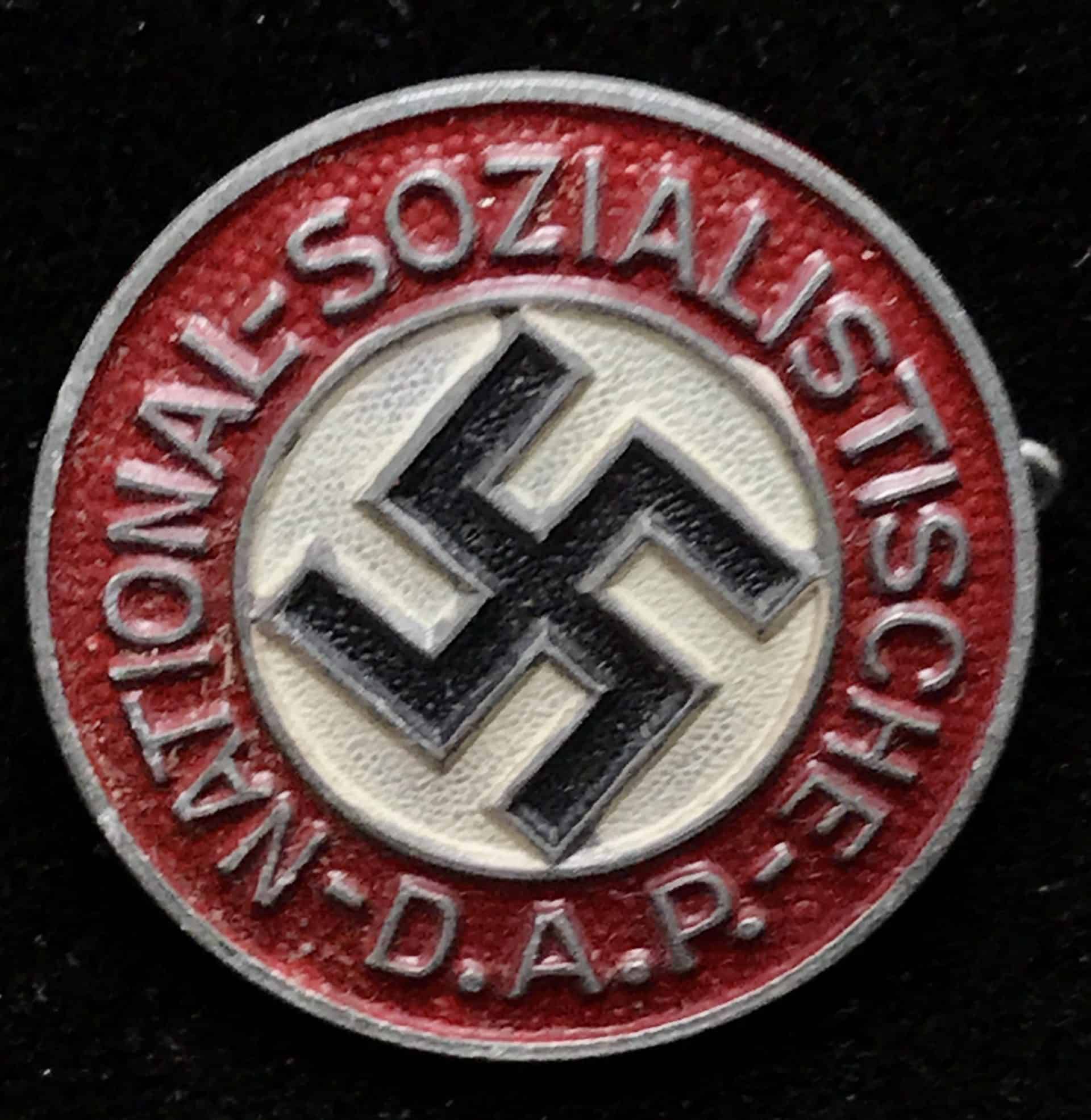 WW2　ドイツ軍　実物　党員バッチ　RZM刻印 Authentic Nazi Party Pin - RZM Certified, Rare Find