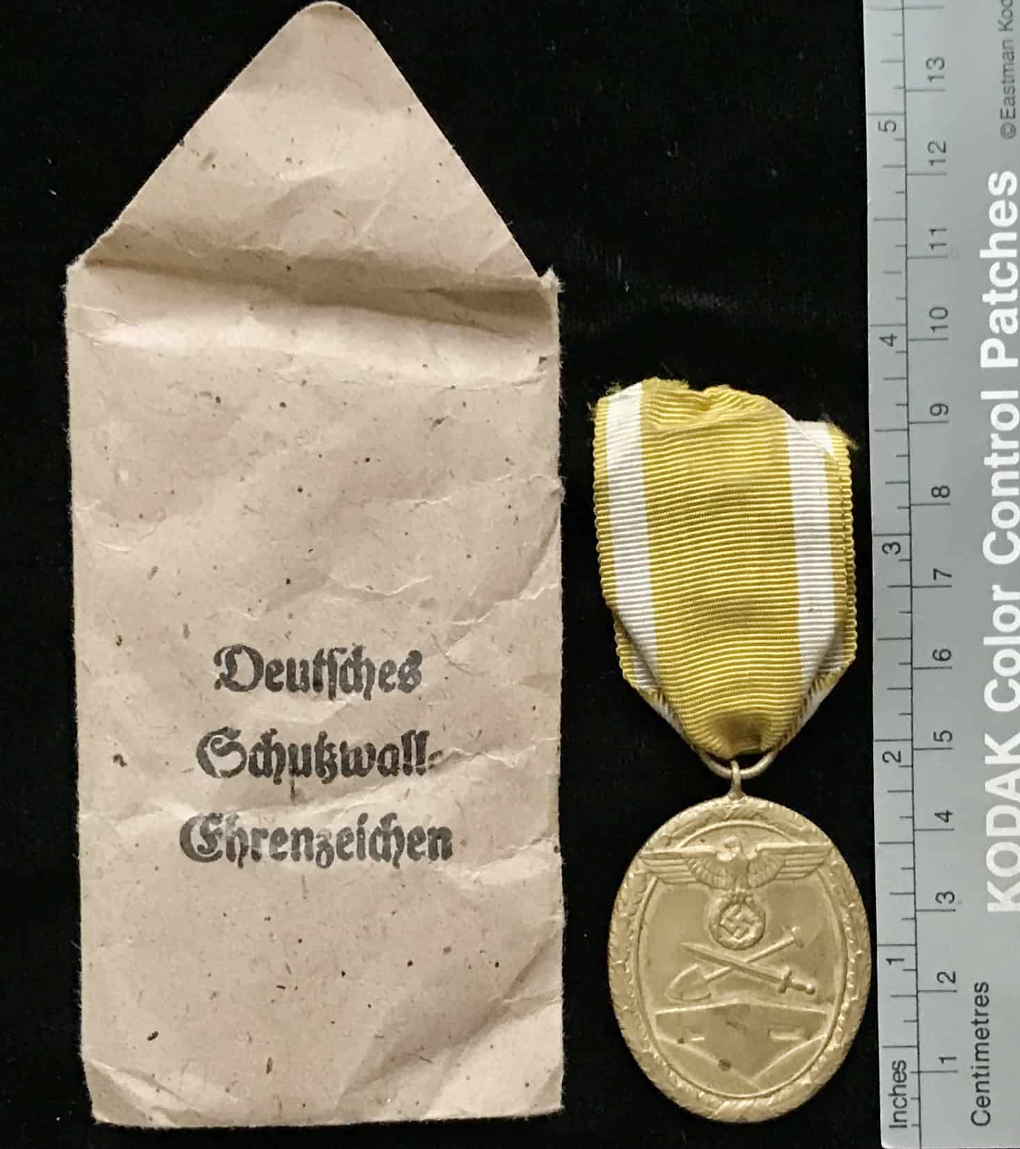 Original Band Deutsches Schutzwall Ehrenzeichen für die Miniatur 3.Reich Germany