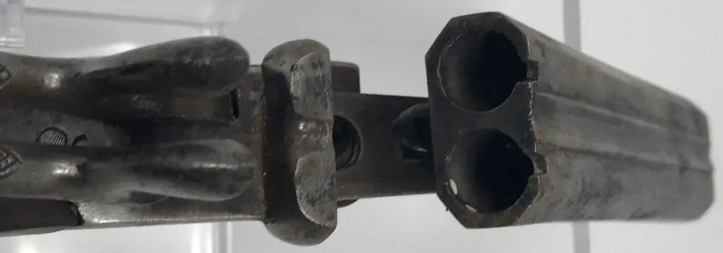 Double barrel cannon Civil War pistol pinfire 38 caliber