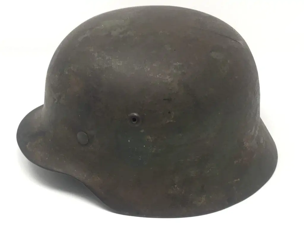 WW2 German Normandy camo helmet, best helmet WW2 design.