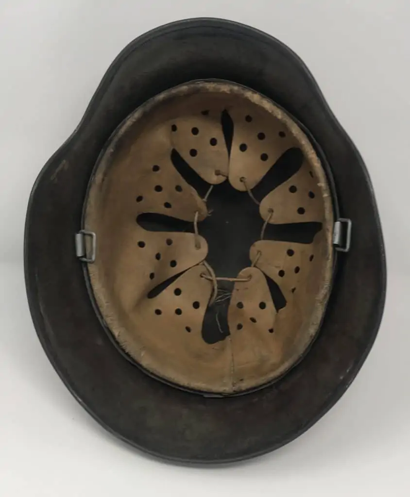 WW2 Normandy camo helmet, German field use model.